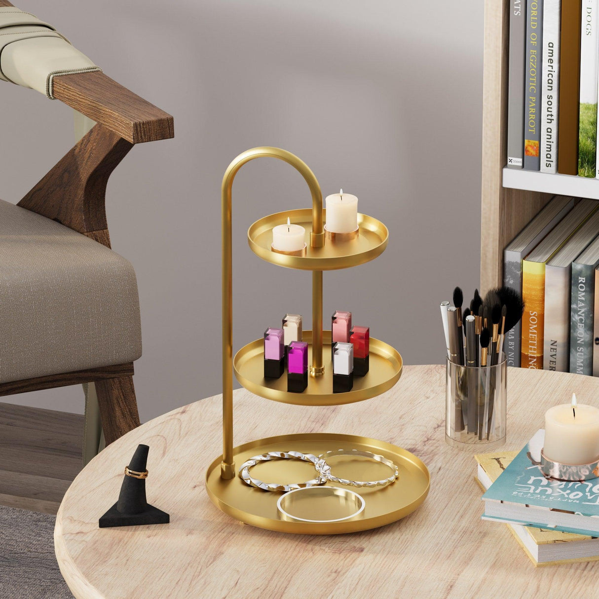 Accesoriu metalic decorativ Decorative Metal Accessory Lux 3, Aur, 20x32 cm