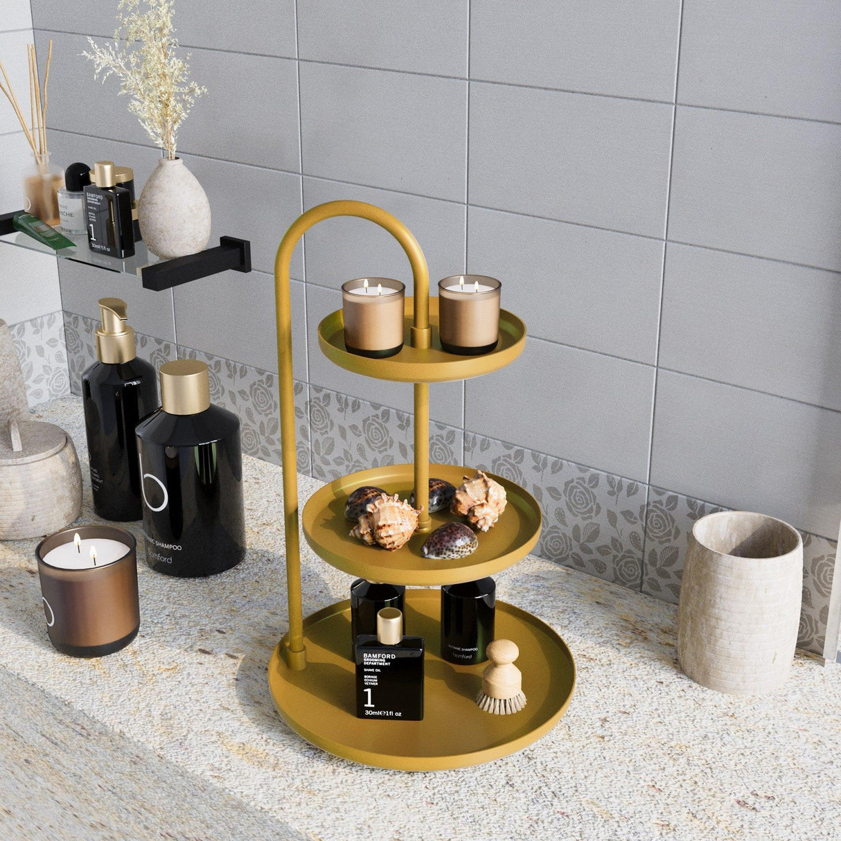 Accesoriu metalic decorativ Decorative Metal Accessory Lux 3, Aur, 20x32 cm