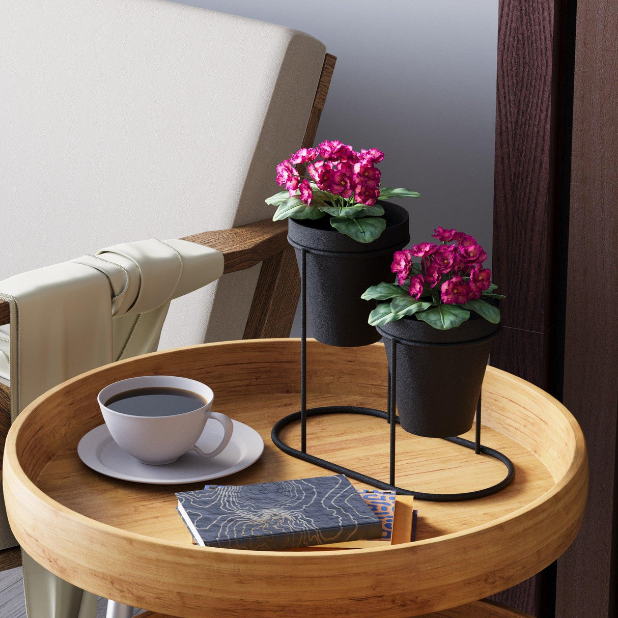 Accesoriu metalic decorativ Decorative Metal Accessory Modern 1, Negru, 9 cm