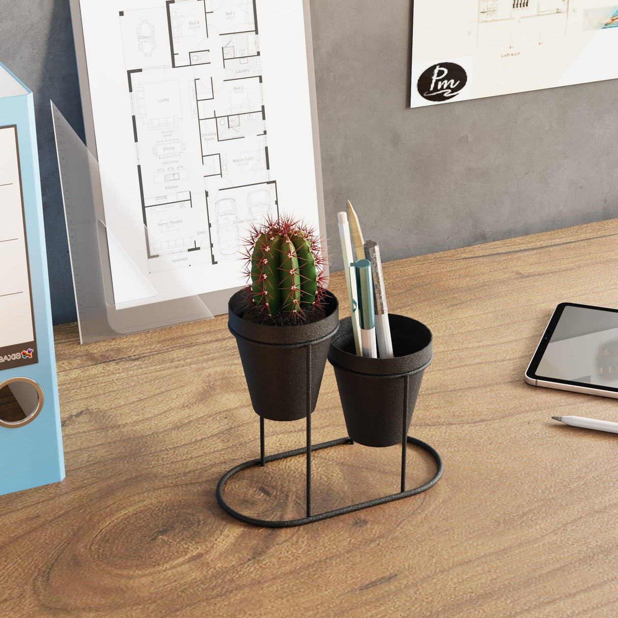 Accesoriu metalic decorativ Decorative Metal Accessory Modern 1, Negru, 9 cm