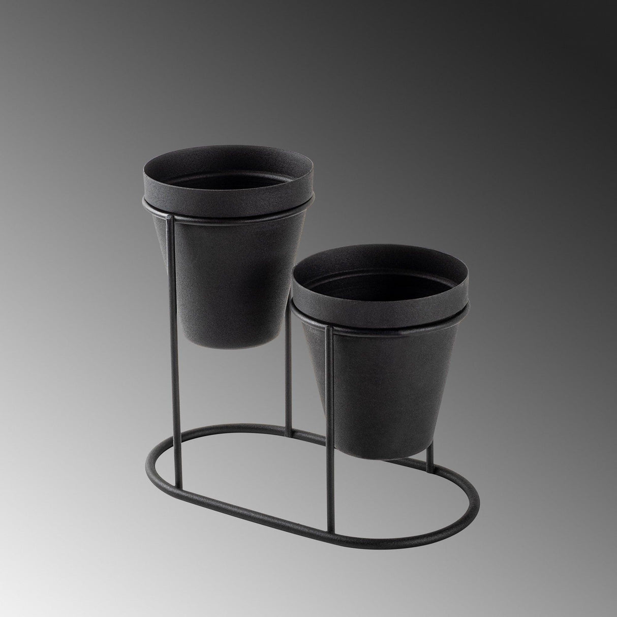 Accesoriu metalic decorativ Decorative Metal Accessory Modern 1, Negru, 9 cm