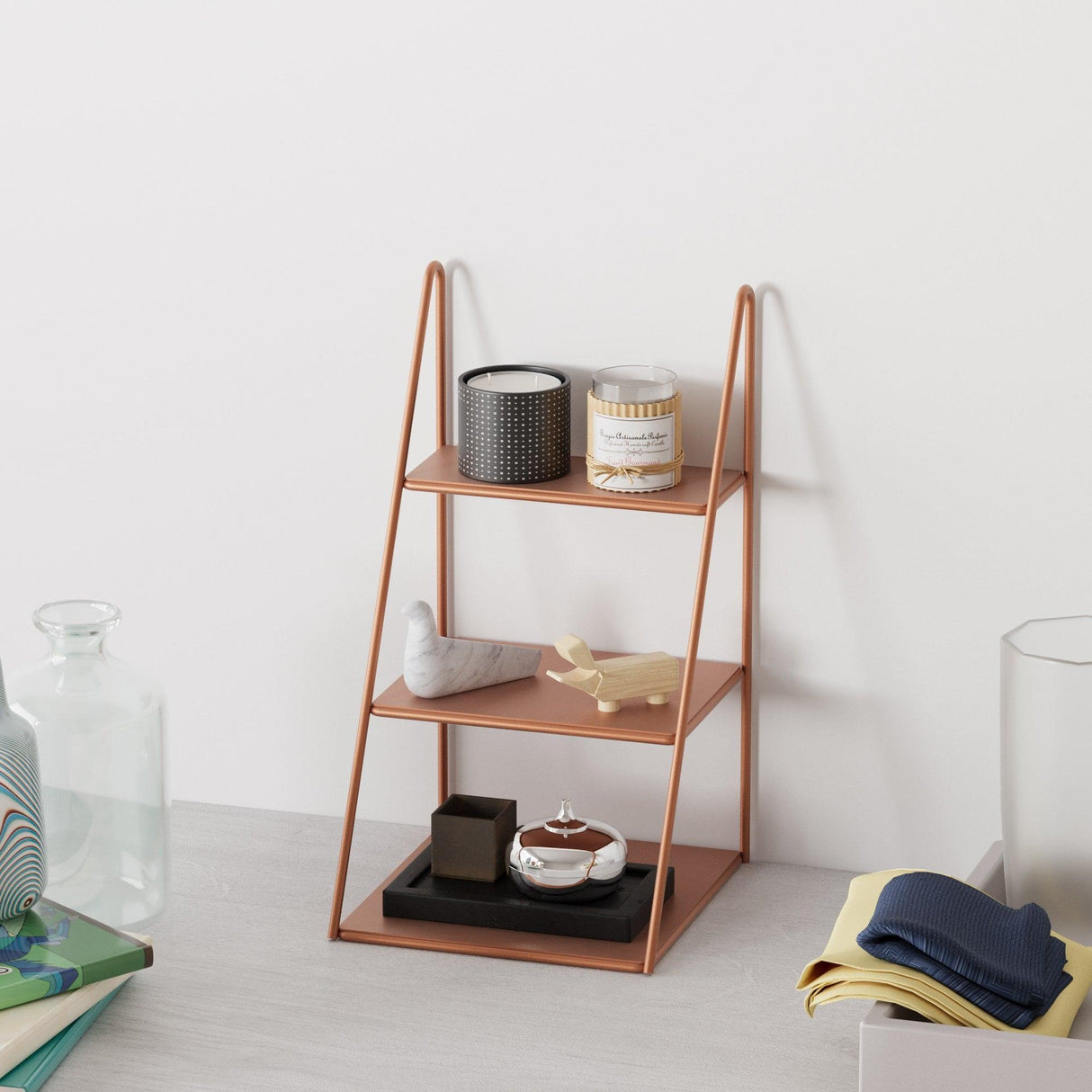 Accesoriu metalic decorativ Decorative Metal Accessory Modern 2, Cupru, 16x30.5x17 cm