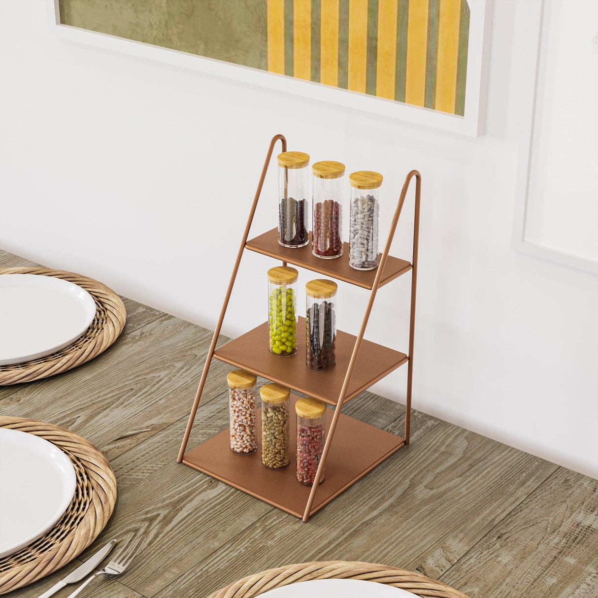 Accesoriu metalic decorativ Decorative Metal Accessory Modern 2, Cupru, 16x30.5x17 cm