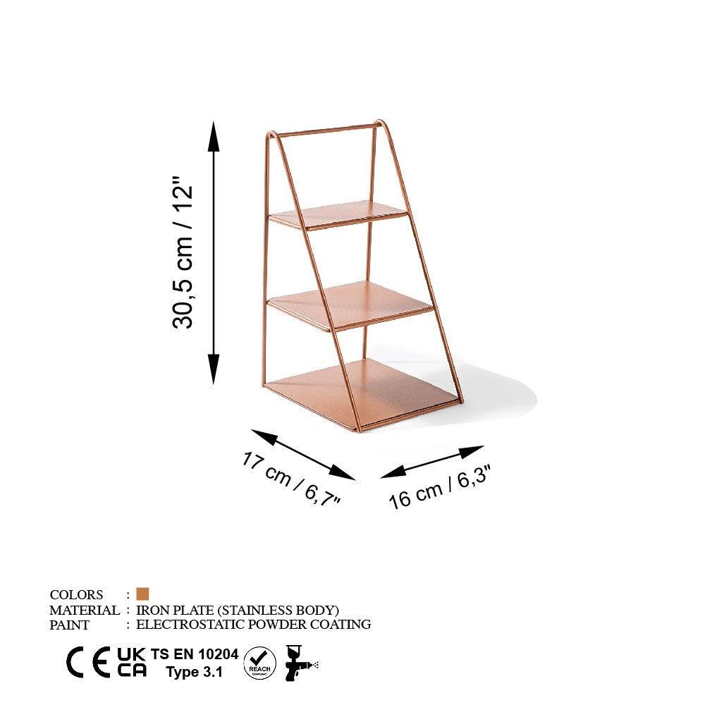 Accesoriu metalic decorativ Decorative Metal Accessory Modern 2, Cupru, 16x30.5x17 cm