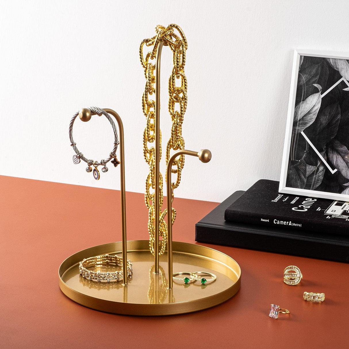 Accesoriu metalic decorativ Decorative Metal Accessory Modern 3, Aur, 20.5x27 cm