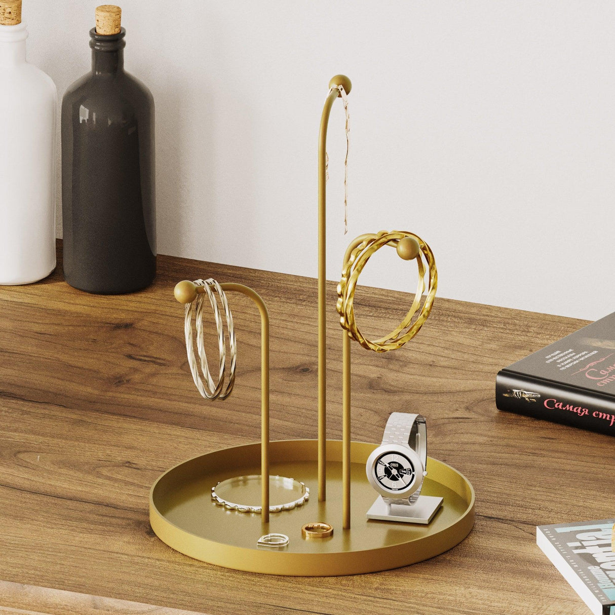 Accesoriu metalic decorativ Decorative Metal Accessory Modern 3, Aur, 20.5x27 cm