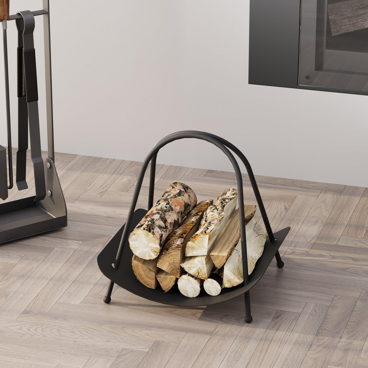 Accesoriu metalic decorativ Decorative Metal Accessory Rustic 3, Negru, 42x50x39 cm