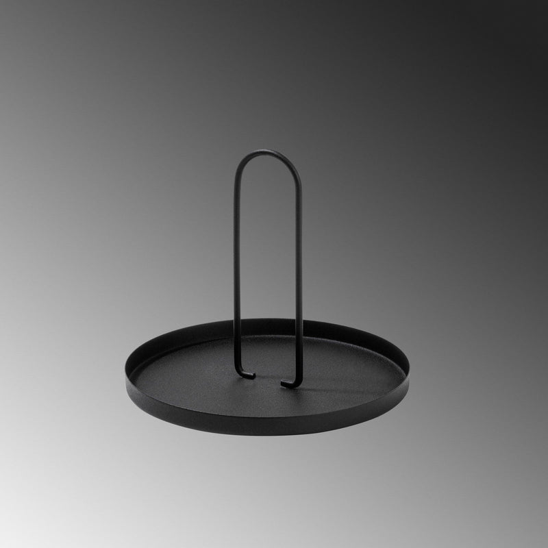 Accesoriu metalic decorativ Simi, Negru, 20.5x18 cm