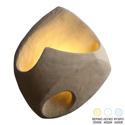 Aplica de perete cu LED Berzea, Crem, Metal, 25x22 cm