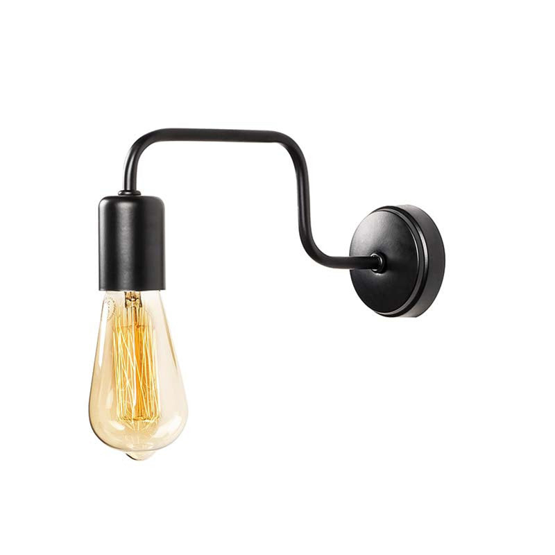 Aplica de perete cu LED Kerquin, metal, Negru, 28x10x11 cm