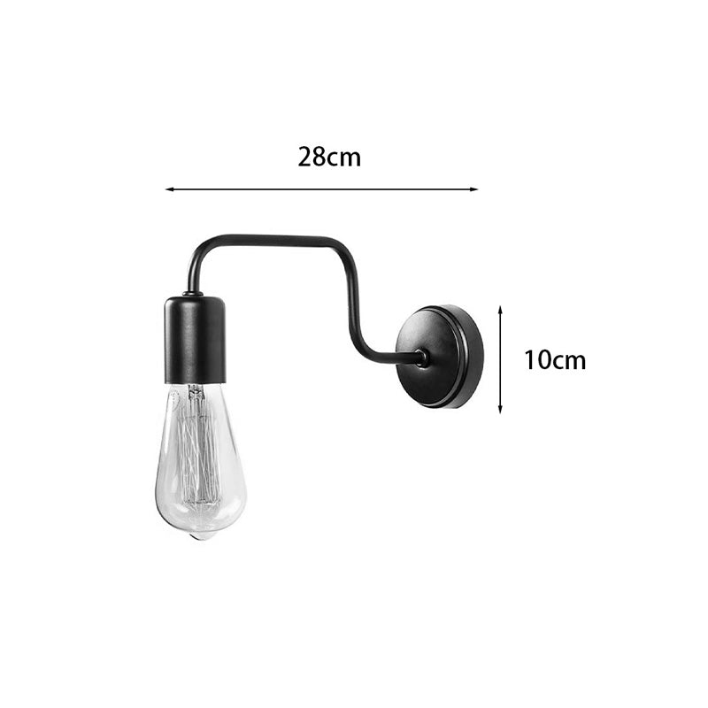 Aplica de perete cu LED Kerquin, metal, Negru, 28x10x11 cm