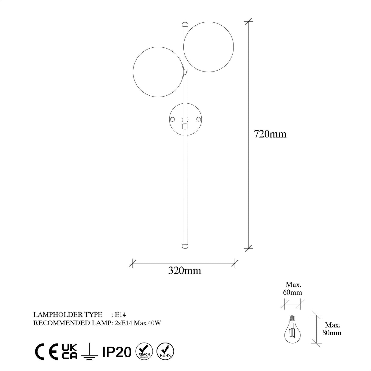 Aplica de perete Fazli, Auriu