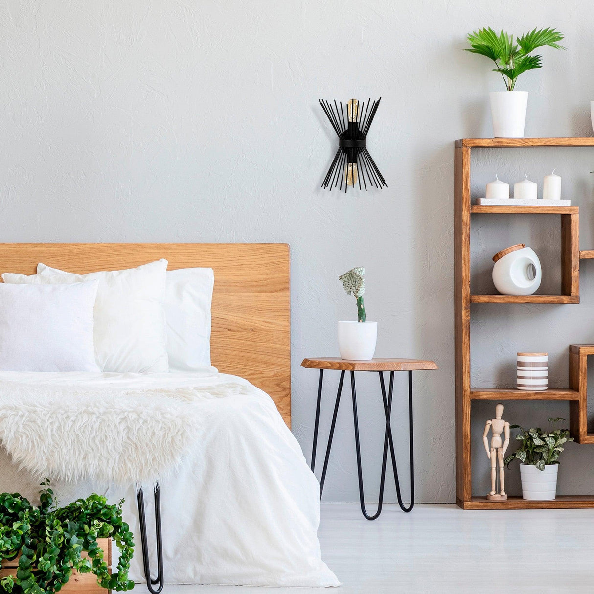 Aplica de perete Kirpi, Negru