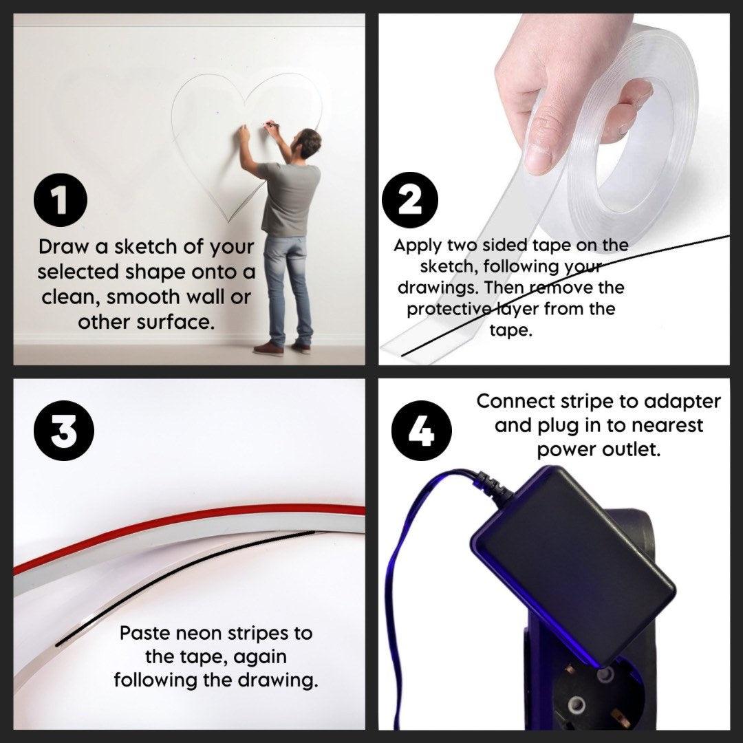 Aplica de Perete Neon Fire - Medium, Verde