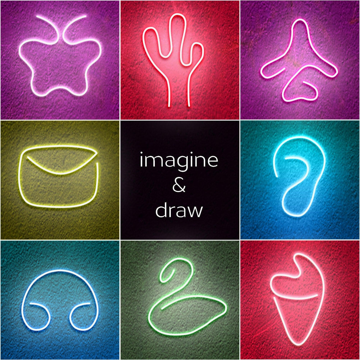 Aplica de Perete Neon Fire - Medium, Verde