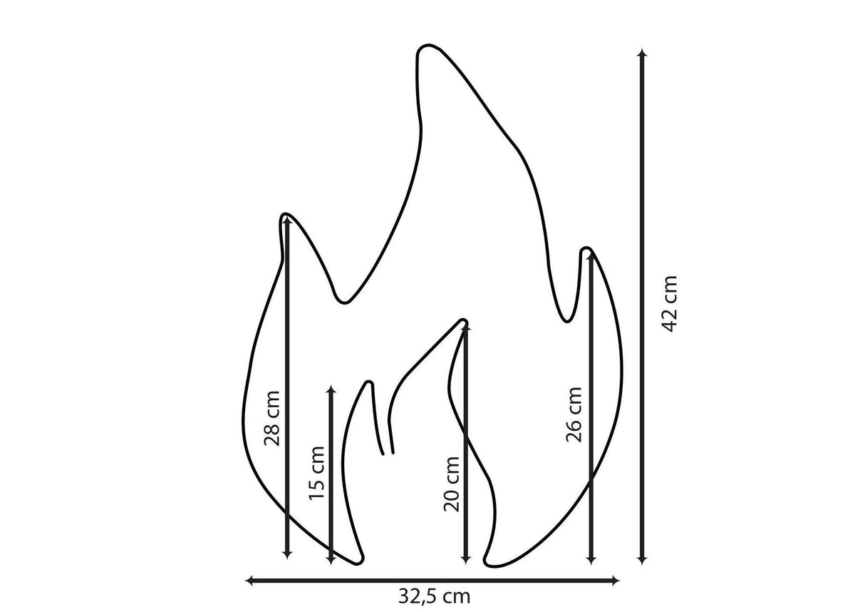 Aplica de Perete Neon Fire - Medium, Verde