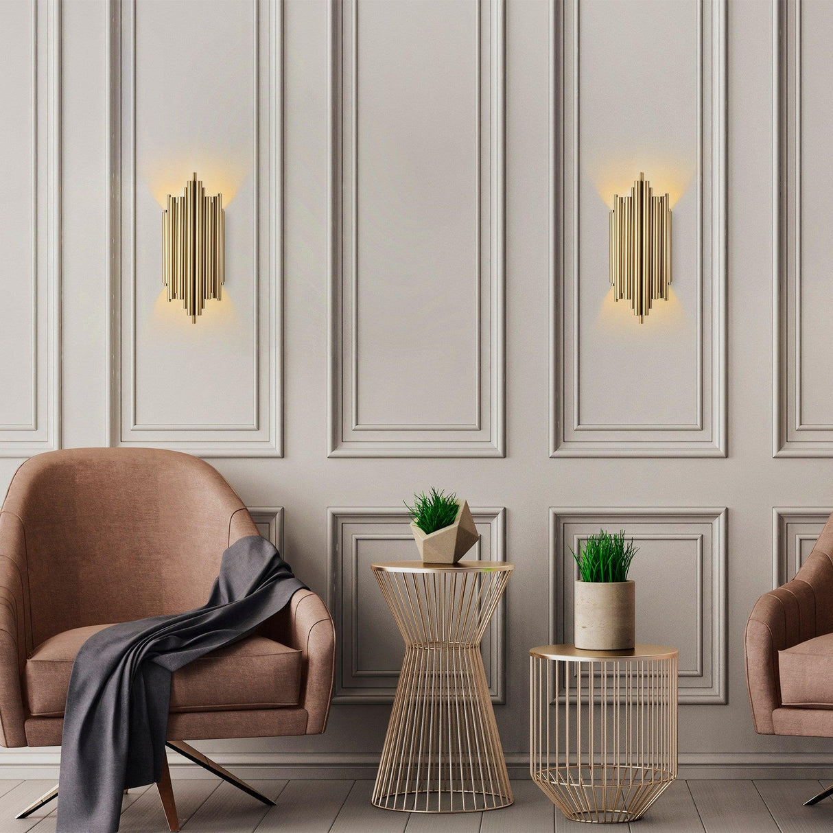 Aplica de perete Reis, Auriu