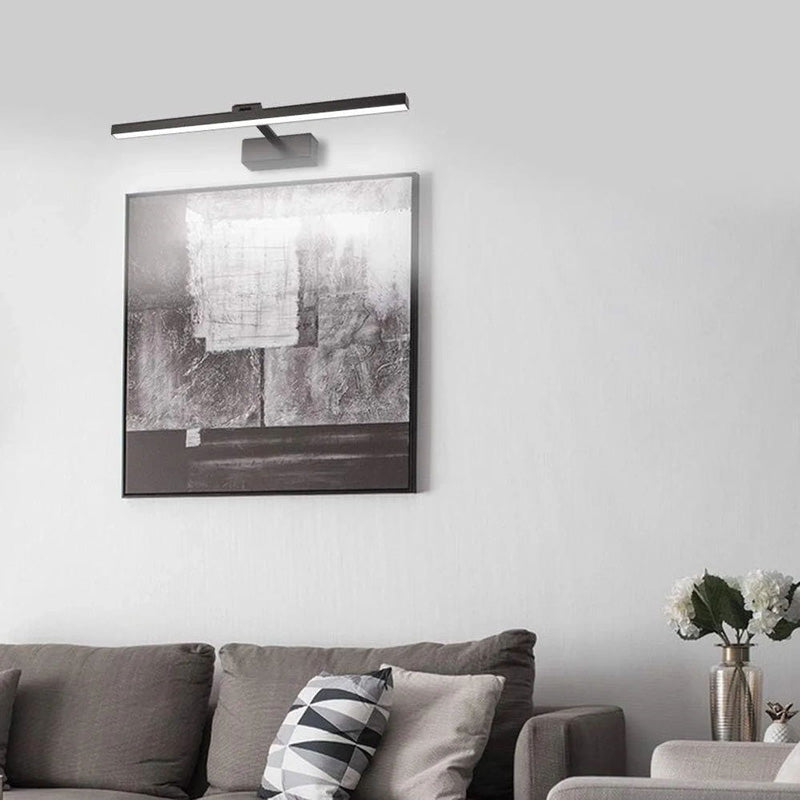 Aplica perete LED Debiwen, metal, Negru, 60x10 cm