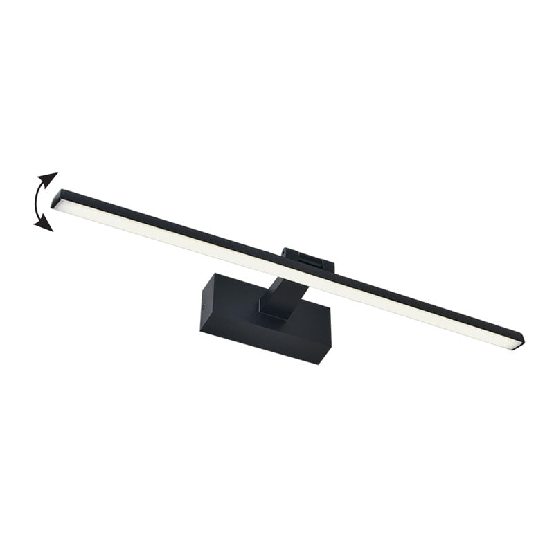 Aplica perete LED Debiwen, metal, Negru, 60x10 cm