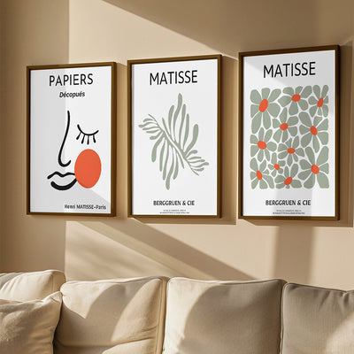 Tablou Canvas Arta de perete cu rama Thyris triptic, 33x48 cm