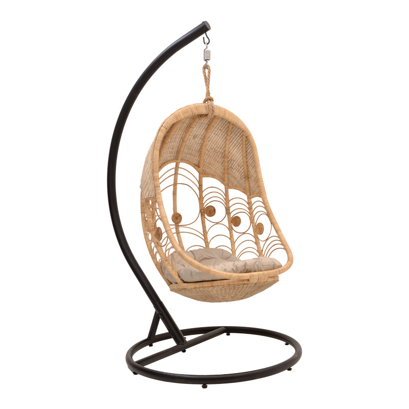 Balansoar cu picior de gradina Labreone Boho Natural 82x82x200 cm
