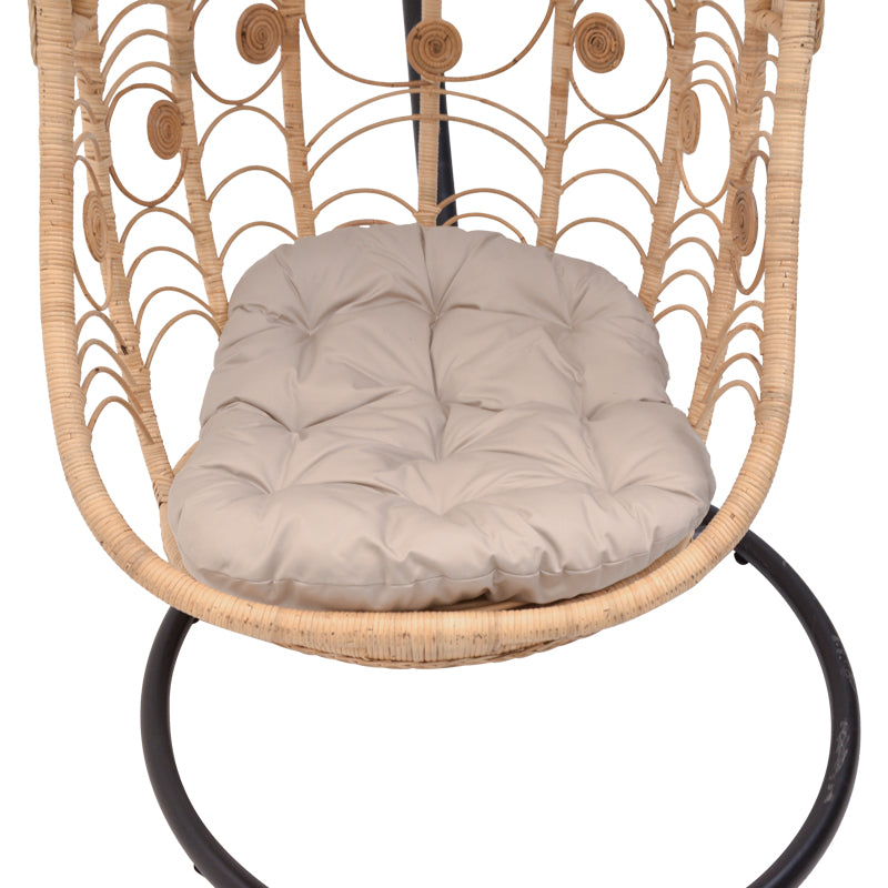 Balansoar cu picior de gradina Labreone Boho, Natural, 82x82x200 cm