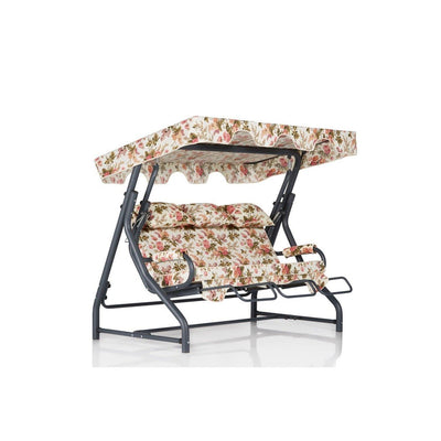 Balansoar de gradina cu 3 locuri Extensibila Shalom, Multicolor, 200 x 165 x 110 cm