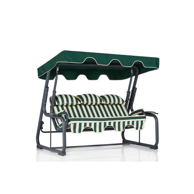 Balansoar de gradina cu 3 locuri Timsah, Verde, 200 x 165 x 110 cm