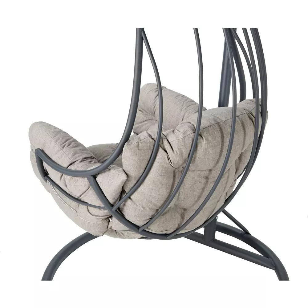 Balansoar de gradina Melike, Crem, 115 x 218 x 60 cm