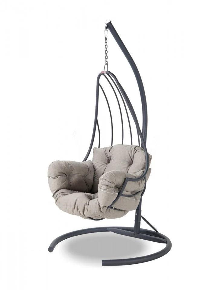 Balansoar de gradina Melike, Crem, 115 x 218 x 60 cm