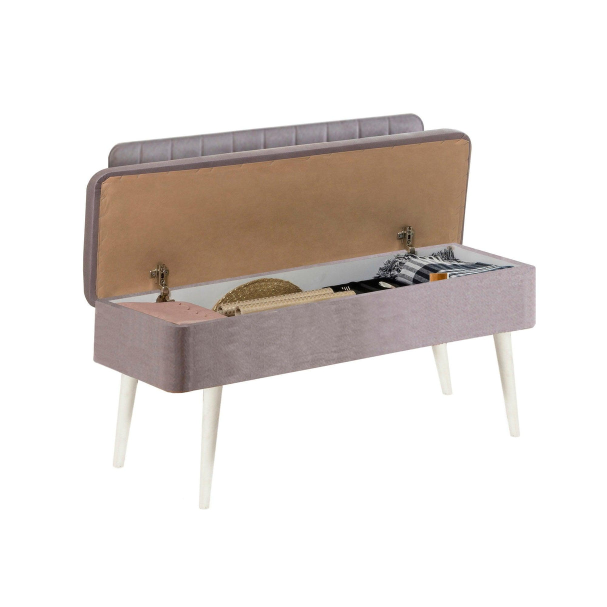 Bancă Vina - Bench, Alb, 85x36x110 cm