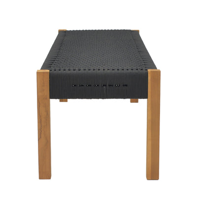 Bancuta de gradina Uma Boho, Negru, 150x45x40 cm, detaliu produs
