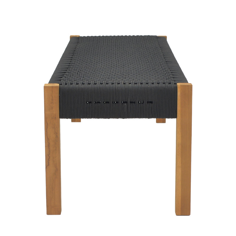 Bancuta de gradina Uma Boho, Negru, 150x45x40 cm, detaliu produs