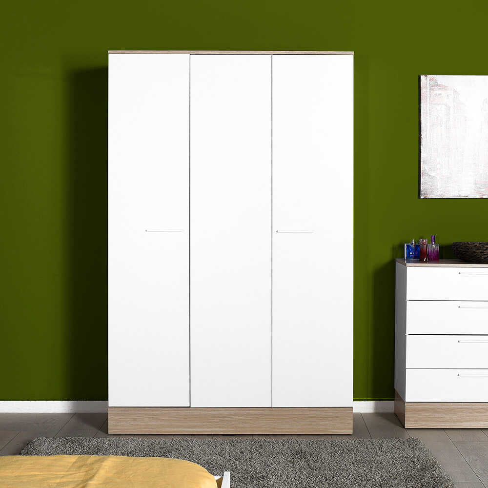 Dulap Haine Adore Base, 3 usi, Alb, 120 x 197 x 52 cm