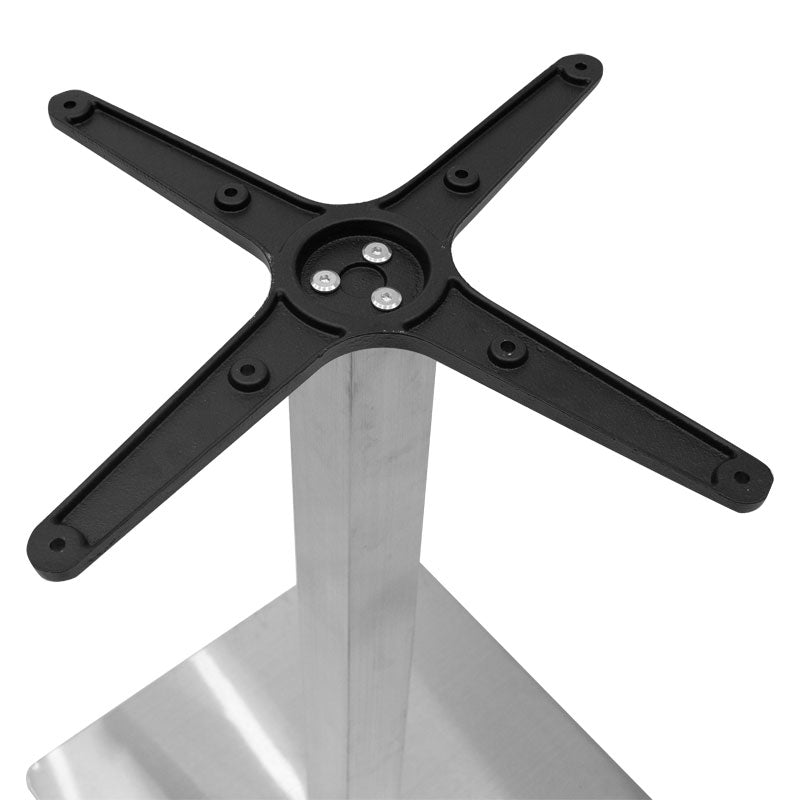 Baza de Masa pentru bar inaltime medie Soar, din aluminiu, Gri, 45x45x94 cm