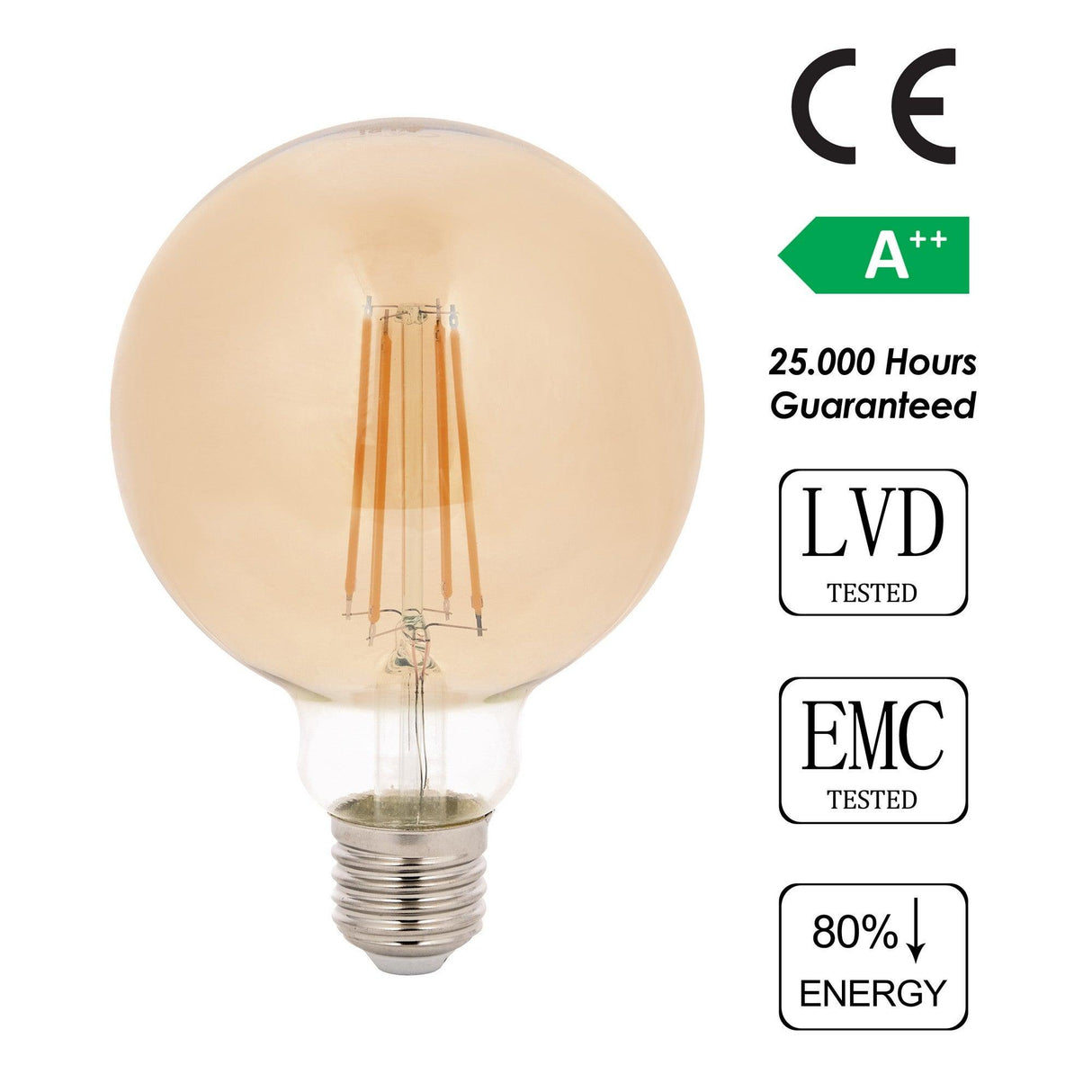 Bec cu LED G95 Gun, Auriu