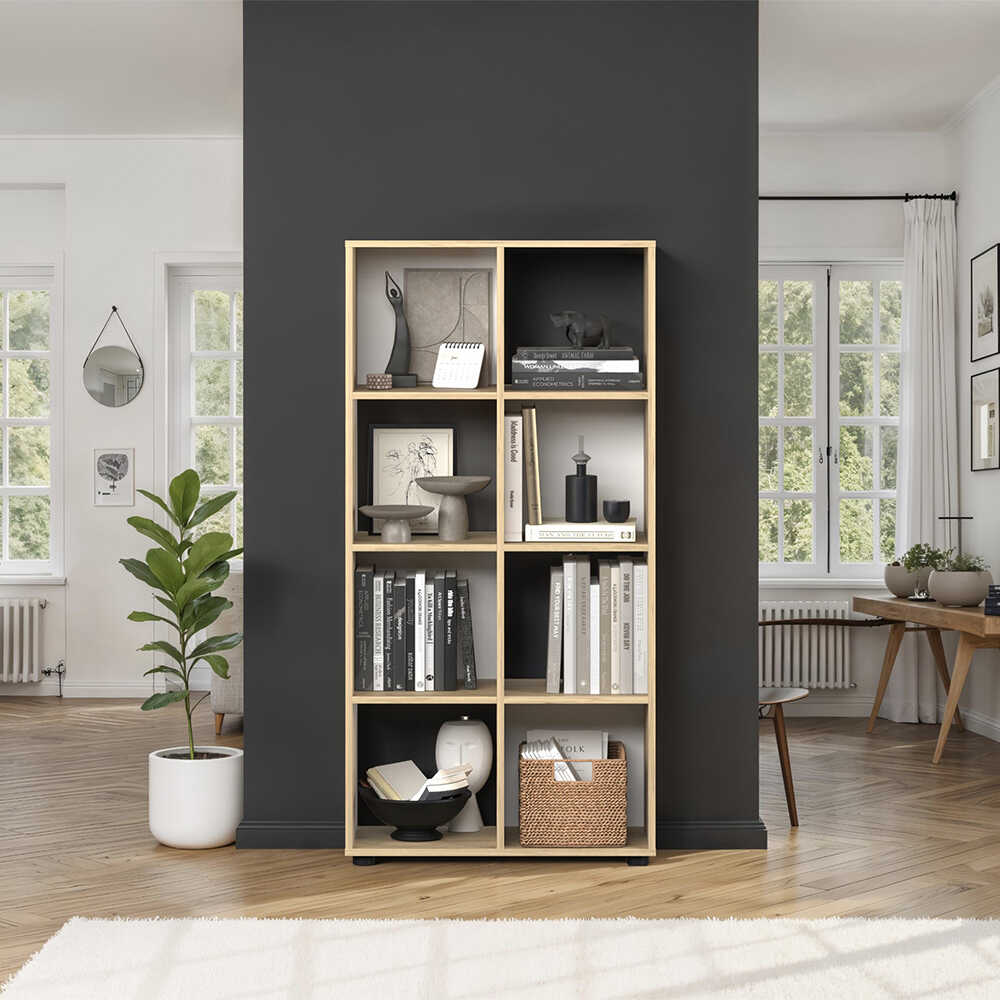 Biblioteca Adore Cubic, Stejar, 70x141x30 cm