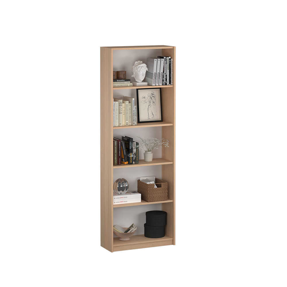 Biblioteca Adore Modern, 5 rafturi, 64x182x26 cm - Sonoma
