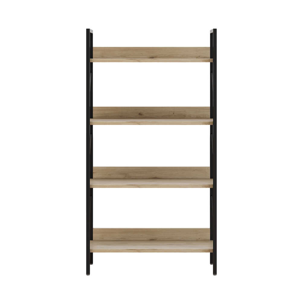 Biblioteca Adore Profile cu 4 rafturi, Stejar, 73x136x35 cm