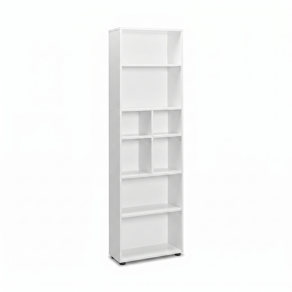 Biblioteca Adore White, 8 rafturi, Alb, 55x187x23 cm