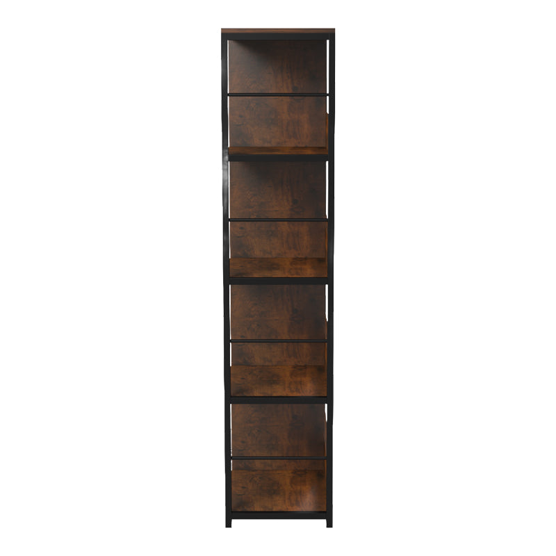 Biblioteca Bocklet, Negru-Maro, 80x33x149 cm