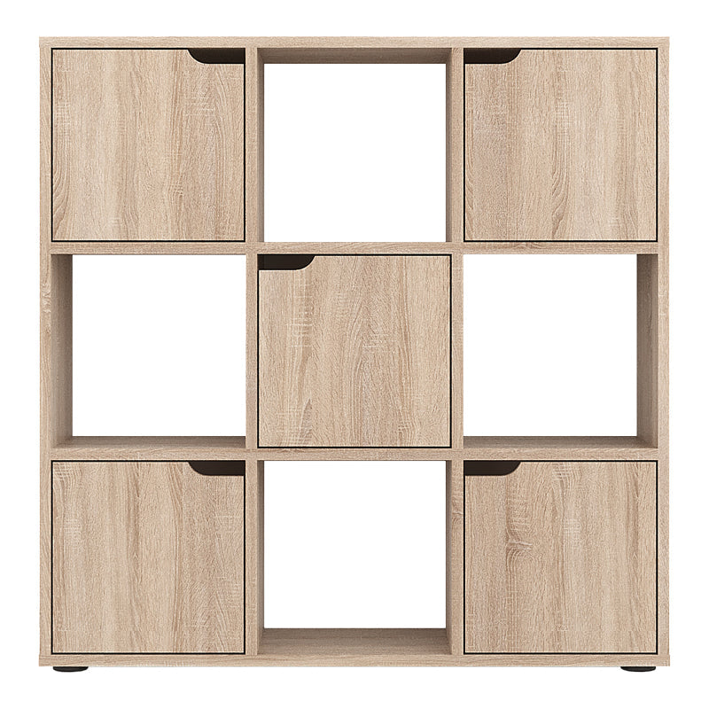 Biblioteca Bookel, Alb, 88x28x89 cm - Stejar