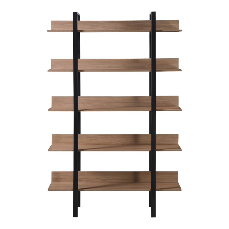 Bibliotecă cu rafturi Boderta, Lemn, Sonoma-Negru, 120x30x190 cm