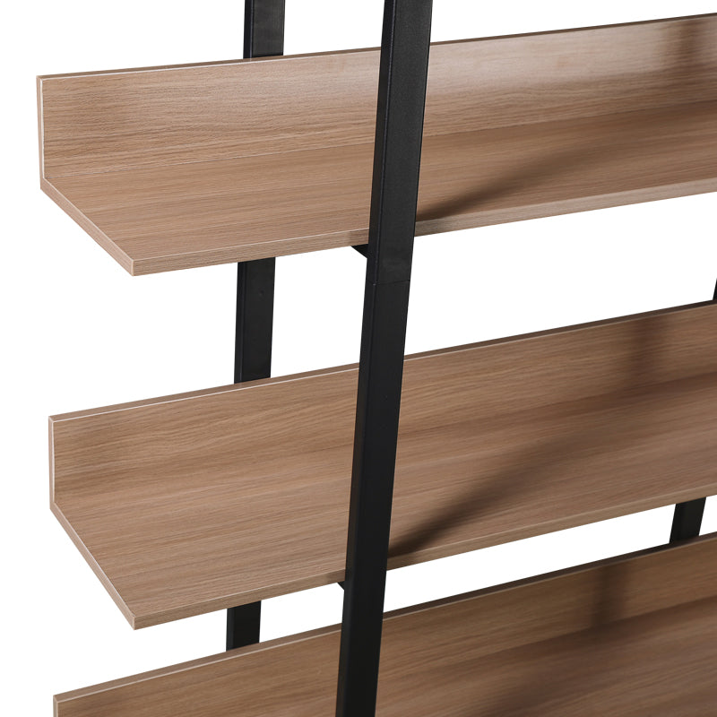 Bibliotecă cu rafturi Boderta, Lemn, Sonoma-Negru, 120x30x190 cm