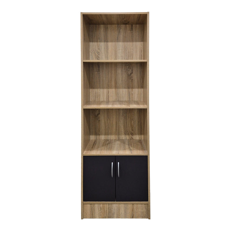 Biblioteca cu rafturi Tekaro, Lemn, Sonoma, 57x33x180 cm - Sonoma-Antracit