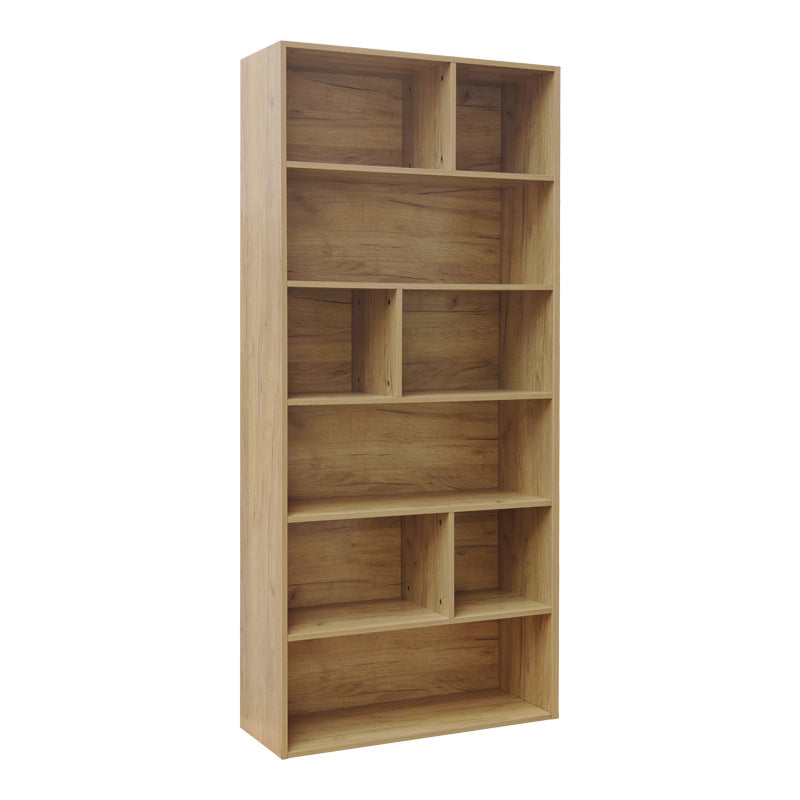 Biblioteca cu sertare Evergin, Stejar, 80x30x180 cm