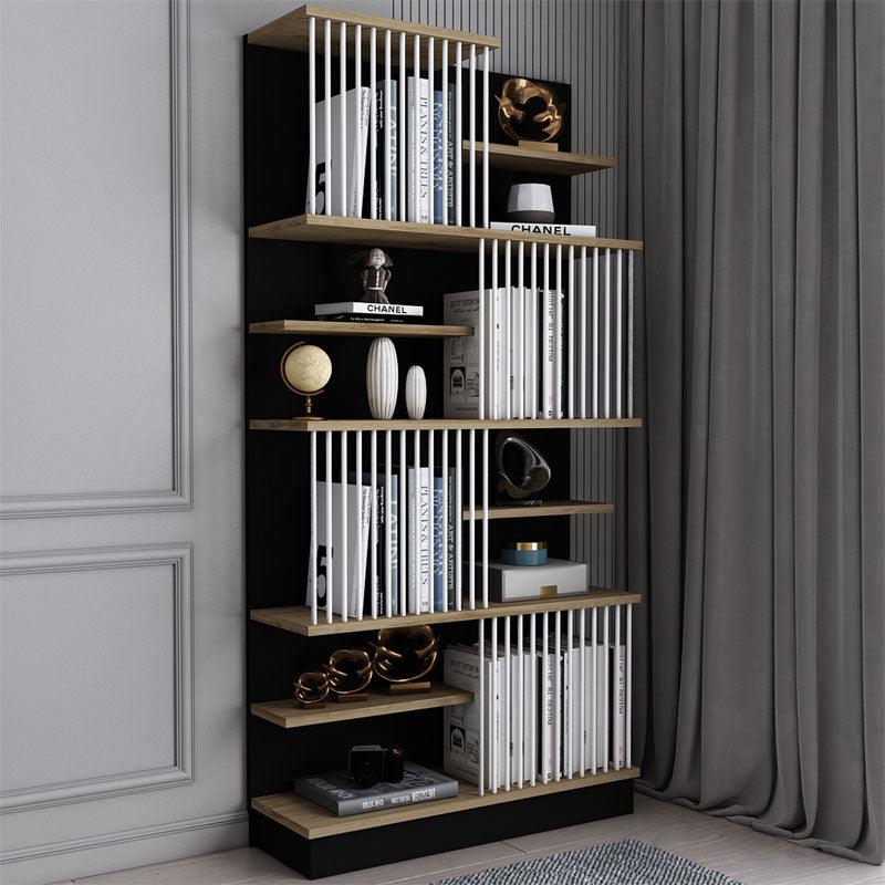 Biblioteca Gassim, 80x26x160cm - Alb