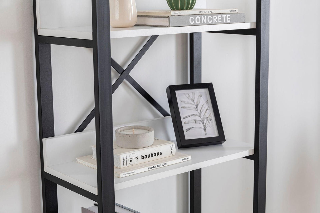 Biblioteca Hit, Alb, 63x150x32 cm