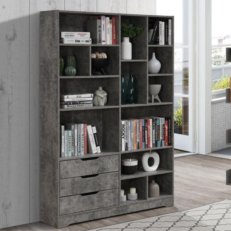 Biblioteca Lucinda, 120x30x181 cm - Gri