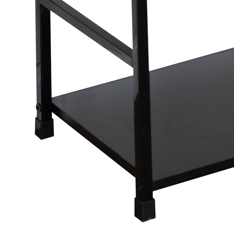 Biblioteca Manlo, Metal, 59x24x144 cm - Negru